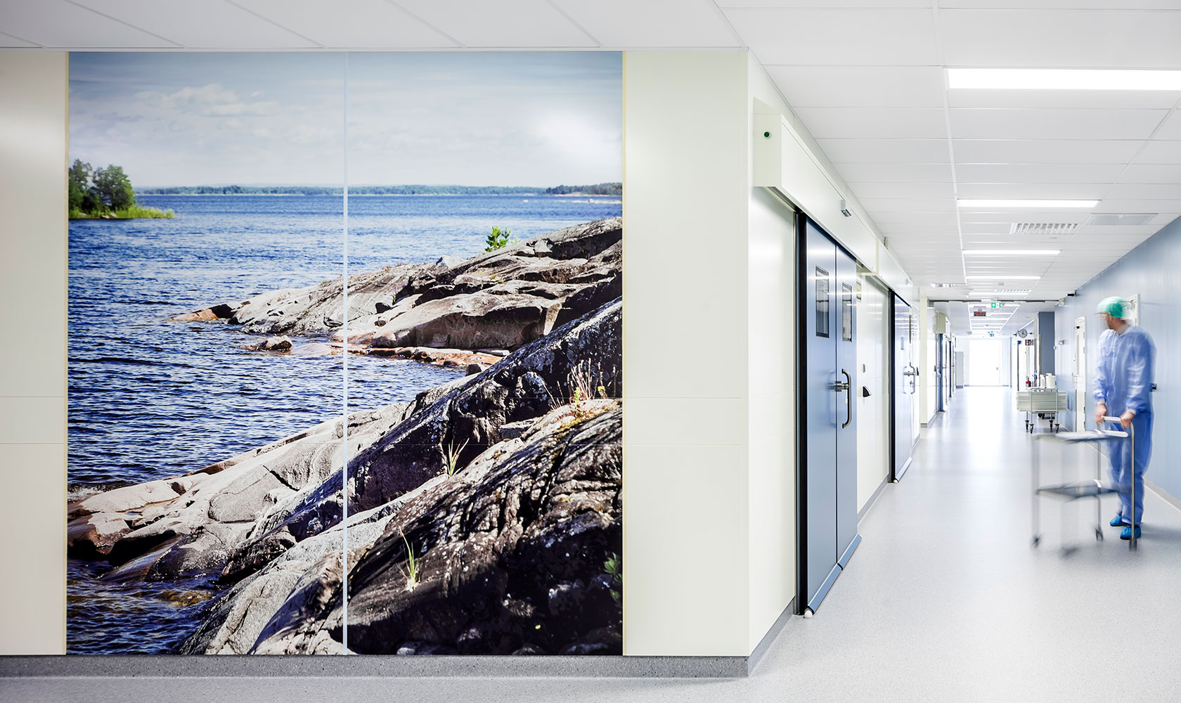 Interiörbild från centralsjukhuset i Karlstad