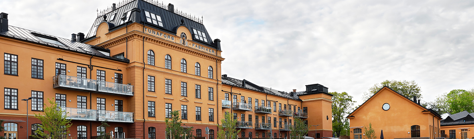 Bild på en byggnad Tunafors fabriker