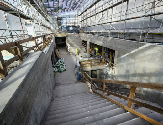 arbetsplats vid tunnelbana Odenplan