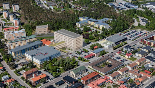 Flygbild sjukhus