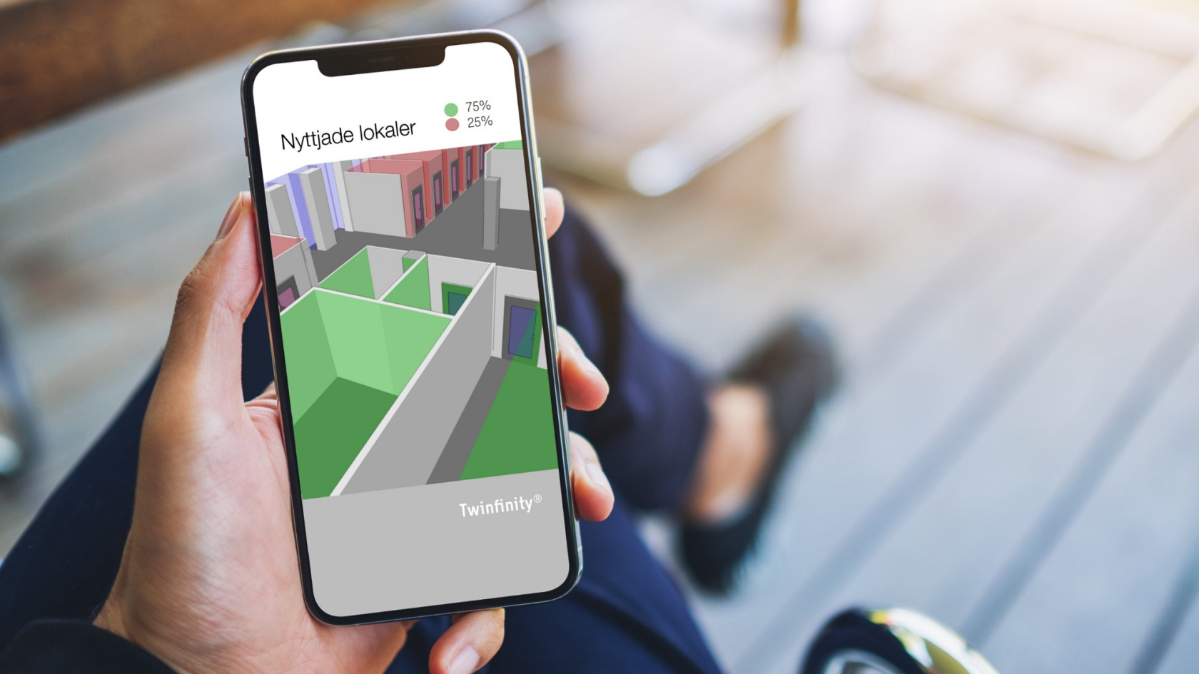 smartphone med digital tvilling