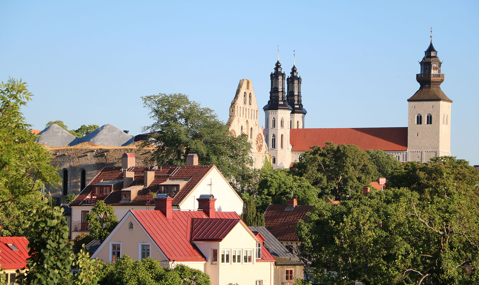 Siluett över Visby
