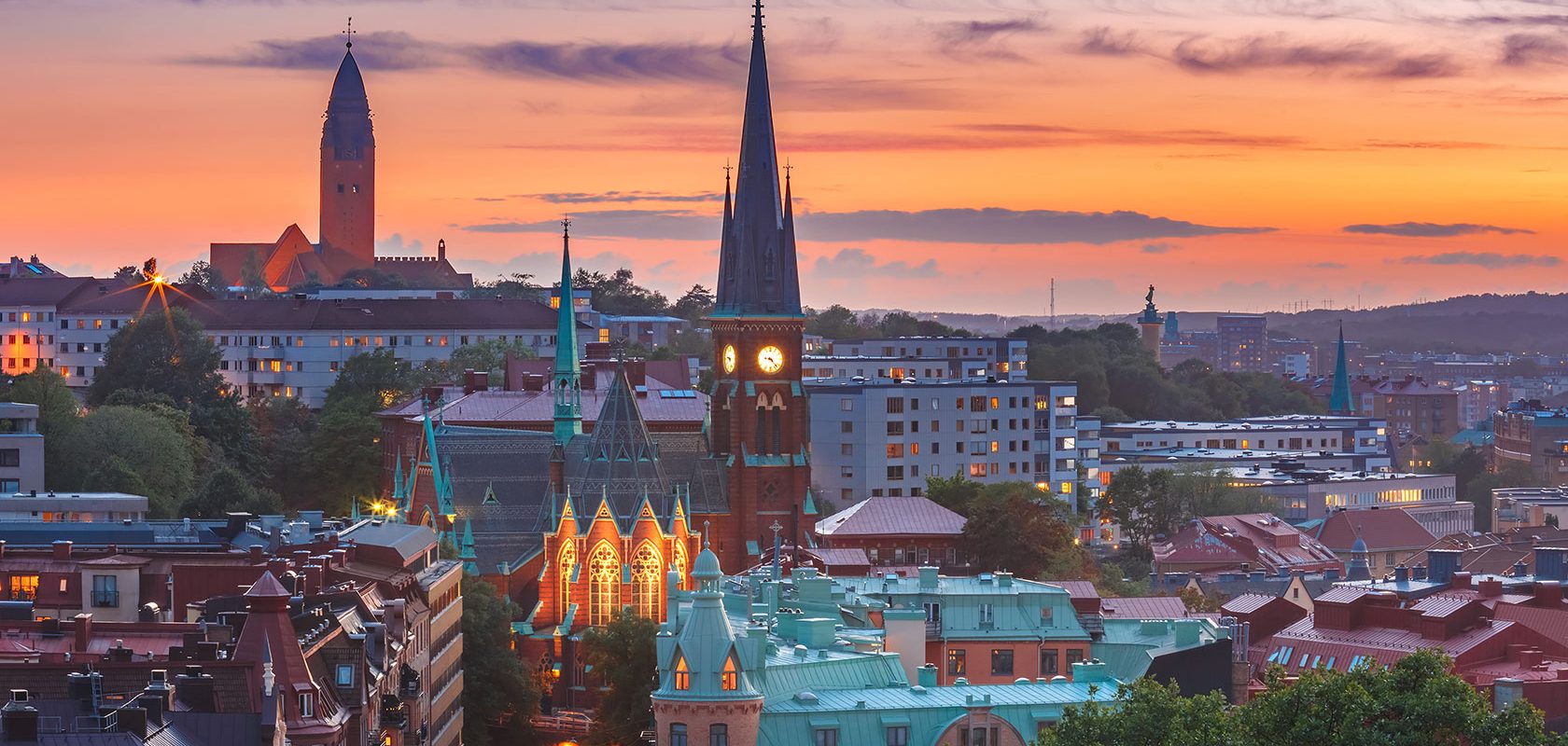 Skymning över Göteborg