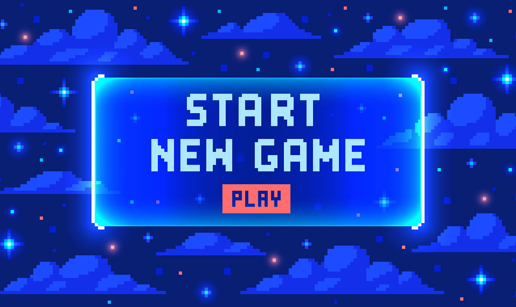 Startscreen dataspel med texten Start New Game