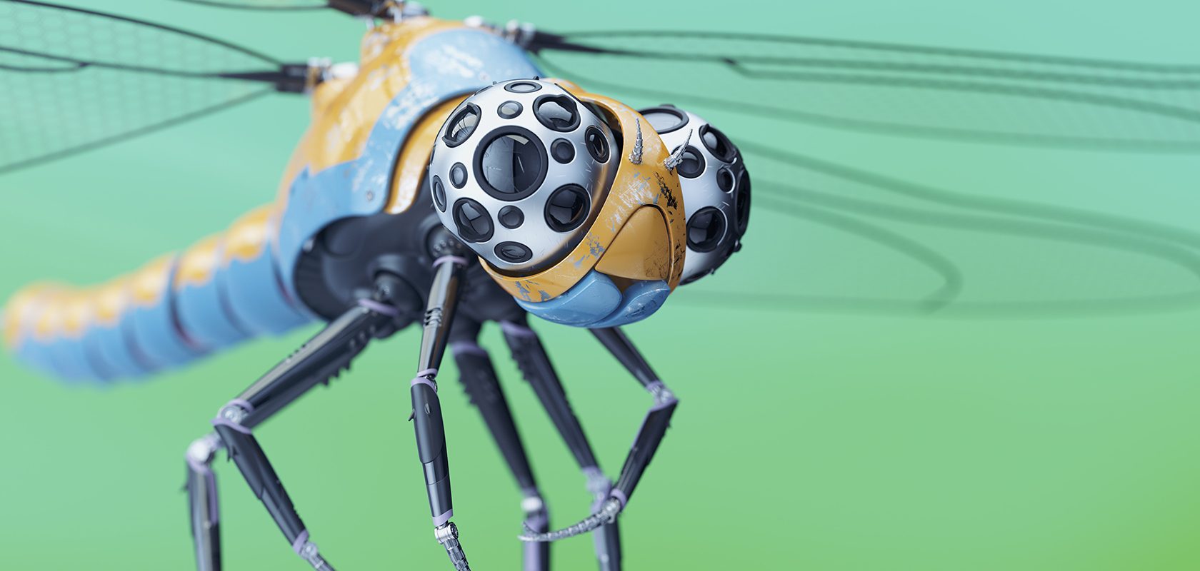 Illustration av en robotfluga