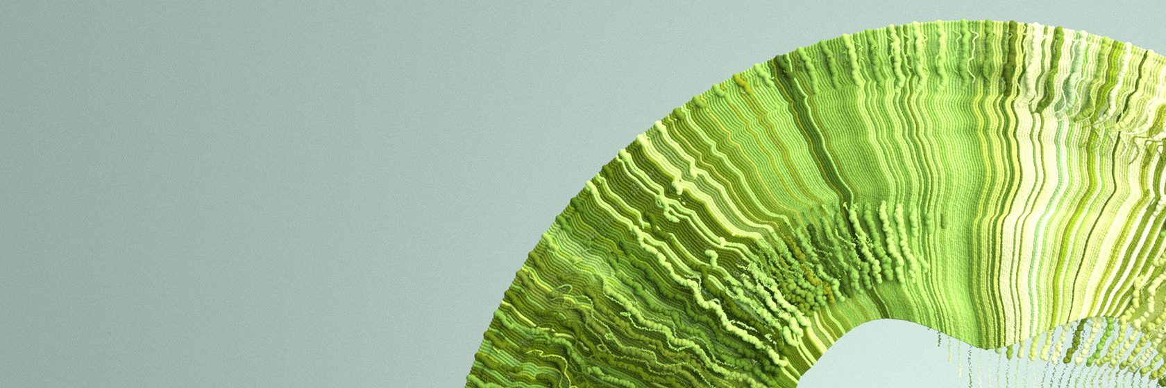 Gröna trasmattor i en ring