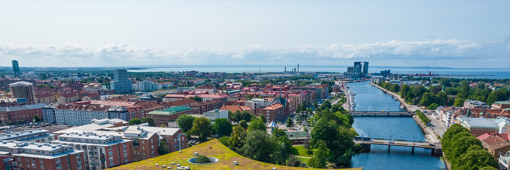 Flygfoto över Halmstad