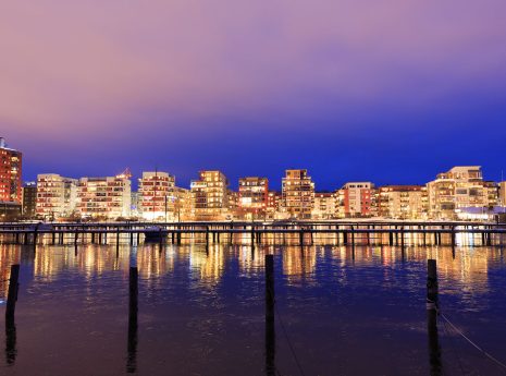 Västerås skyline från vattnet