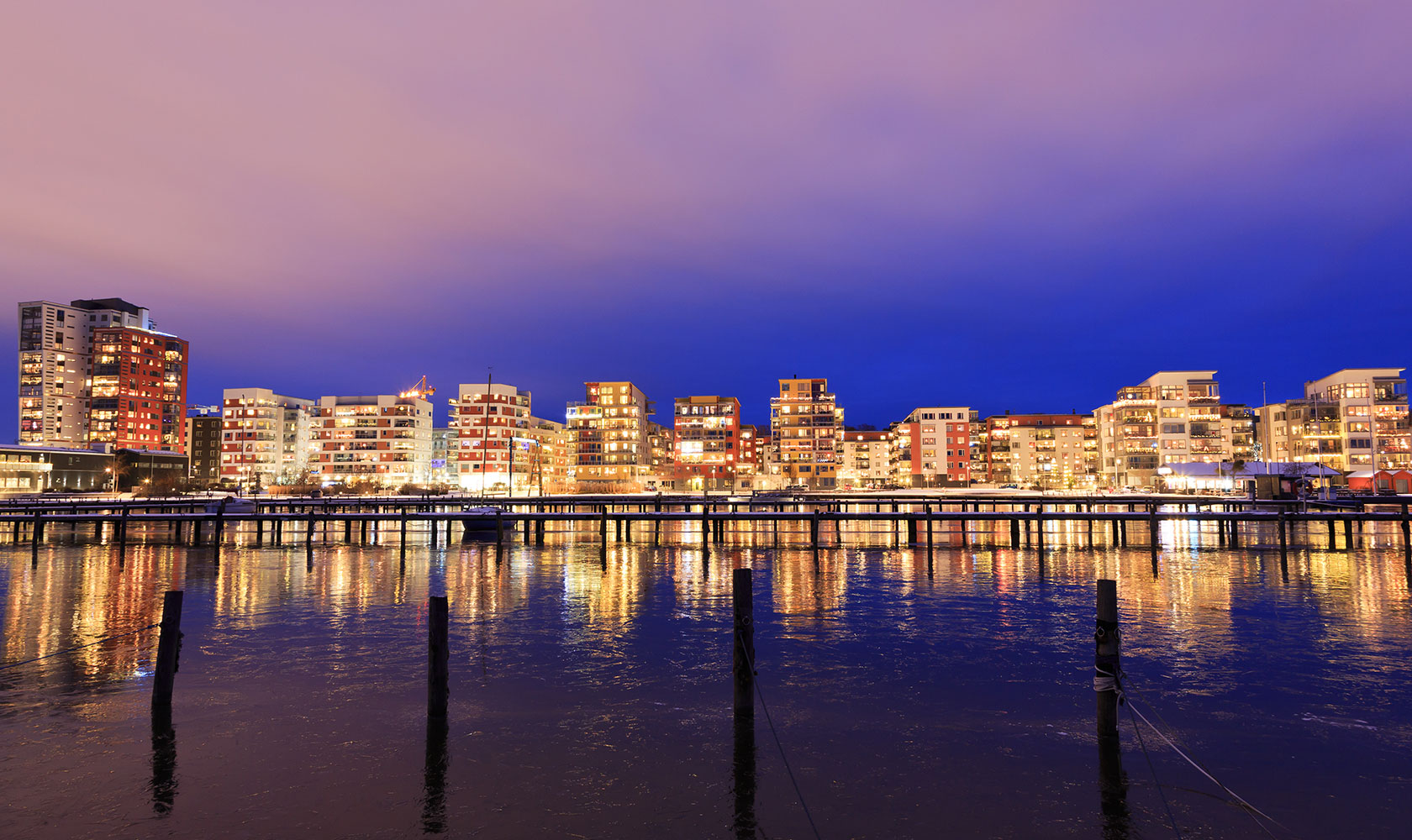 Västerås skyline från vattnet