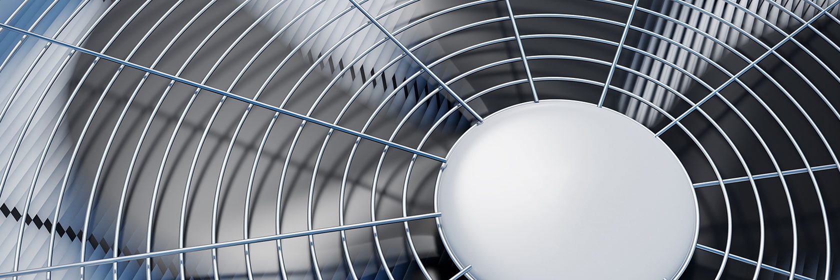 En fläkt i närbild