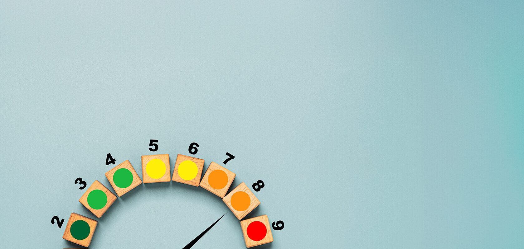 Termometer som visar risk