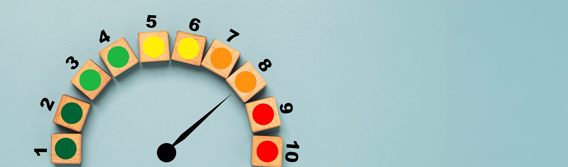 Termometer som visar risk